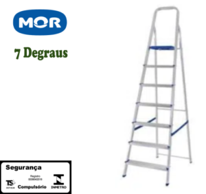 Escada Alumínio 7 Degraus (Mor)