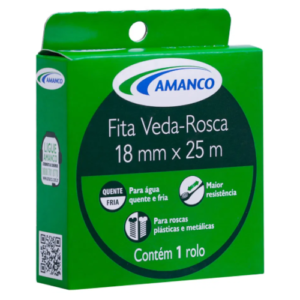 Fita Veda Rosca Teflon 18mm x 50m Amanco